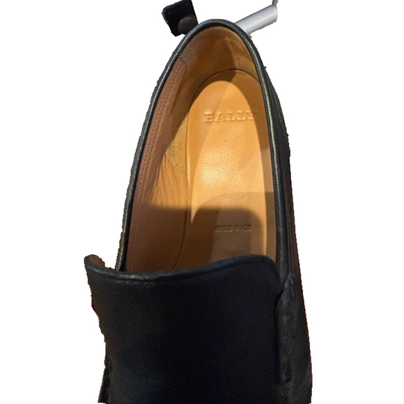 BALLY Colmar Leather mens loafers 9.5E Black Very Nice Condition - Picture 3 of 11